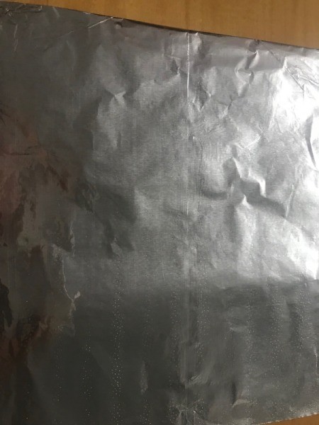 Foil Wrapped Cardboard Letter - flip it over and use your hands to go over it lightly to create the embossed effect