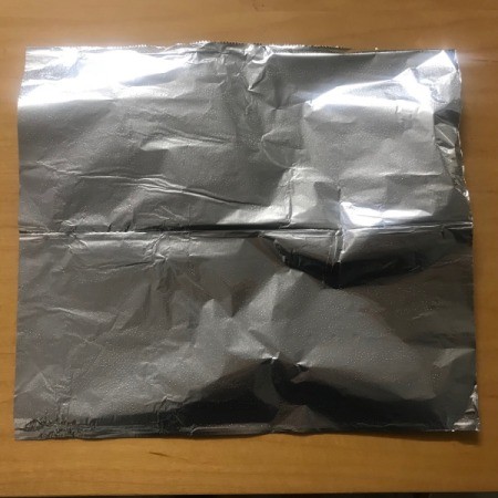 Foil Wrapped Cardboard Letter  - tear off a piece of foil larger than your letter