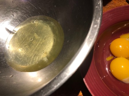 separating egg whites from yolks