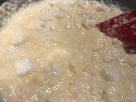 folding egg whites into batter