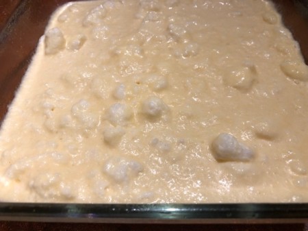 Lemon Everything Cake in baking pan