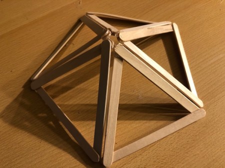 Popsicle Stick Geometric Sculpture 