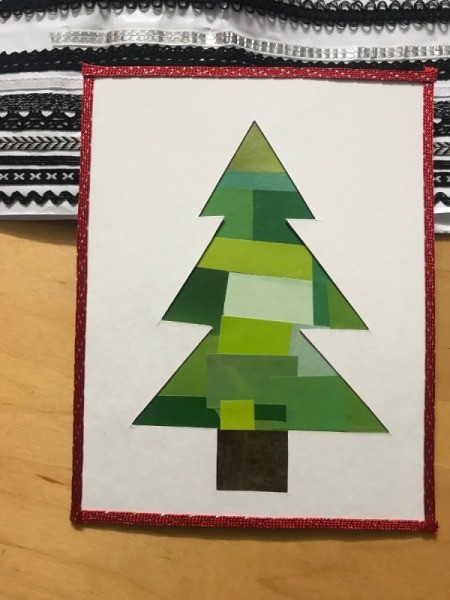 Recycled Christmas Card - finished card