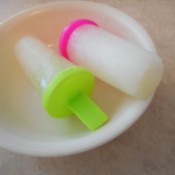 frozen Lemon Lime Popsicles in bowl