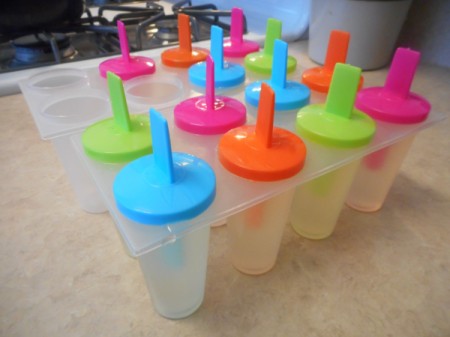 Lemon Lime Popsicles in molds