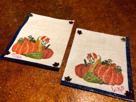 Personalized Decoupaged Napkin Coasters - ready to use