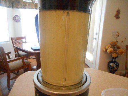 Chilled Cucumber and Dill Soup in blender