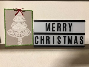 Christmas Tree Decor Sign - tree sign standing next to a Merry Christmas sign