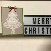 Christmas Tree Decor Sign - tree sign standing next to a Merry Christmas sign