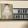 Christmas Tree Decor Sign - tree sign standing next to a Merry Christmas sign