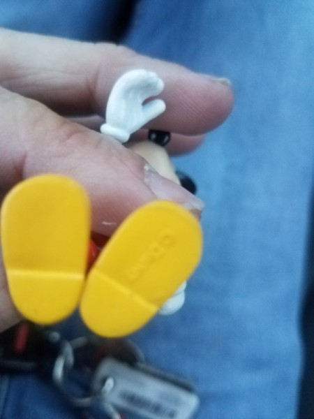 Value of a Mickey Mouse Figurine - view of the feet