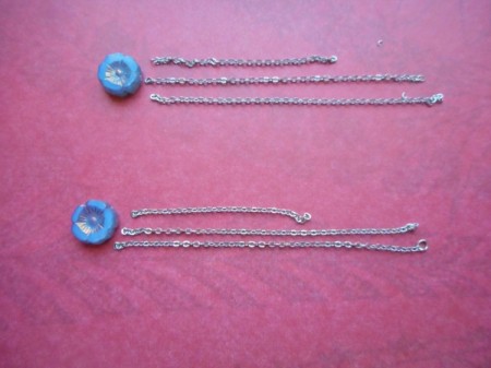 Broken Chain Earrings - cut chain into desired lengths