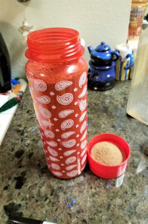 A drink bottle being used for hot cereal.