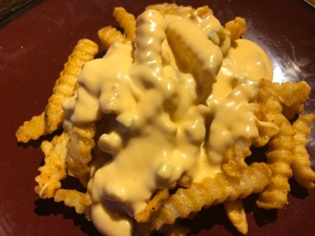 Jalapeño Cheese Sauce on fries