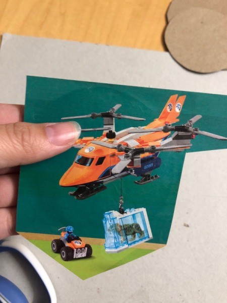 Wrapping Paper Ornaments - clip out a toy photo