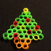Fused Plastic Straw Ornament - ready to add a piece of string and hang