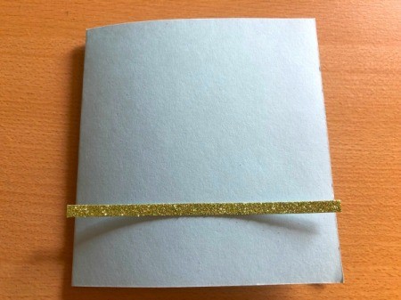 Puffy "Fleece Navidad" Card - cut a thin piece of green card stock to fit horizontally