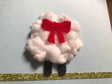 Puffy "Fleece Navidad" Card - glue the box to the body