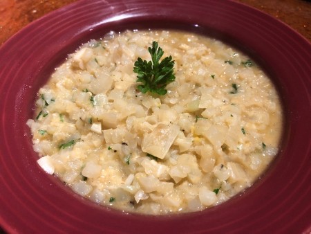 Cauliflower Risotto in serving dish