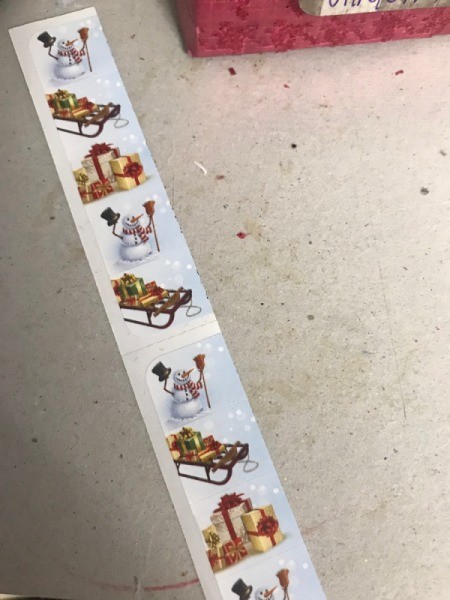 Giftbox Christmas Countdown Calendar - stickers can be added around the front of the box