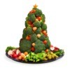 Christmas tree made with veggies.