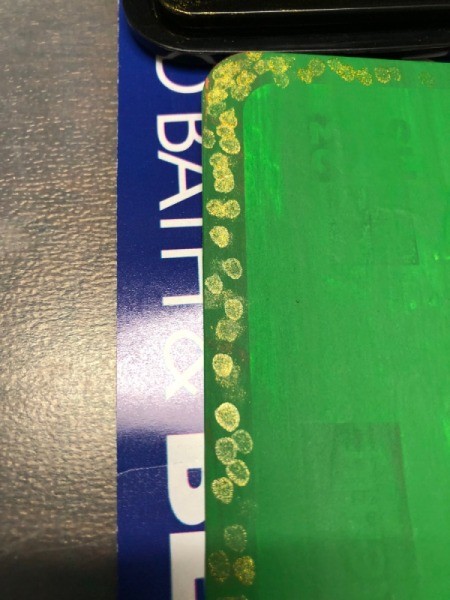 Christmas Tree Ribbon Card - down the side