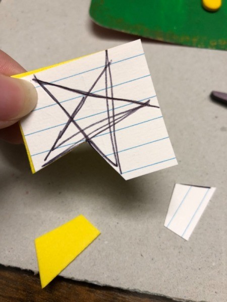 Christmas Tree Ribbon Card - draw a star on paper and use to cut out a foam star