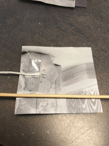 Make a Wish Candle Birthday Card - use a skewer to help roll up the paper to create the candle