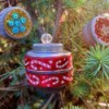 Plastic Bottle Cap Ornaments - ornaments hanging on the tree