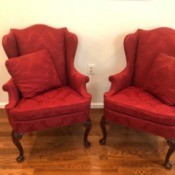 Value of Hickory Furniture Armchairs - red wingback chairs
