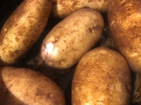 cooking potatoes