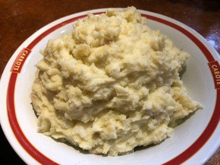 Garlic Parmesan Mashed Potatoes in bowl