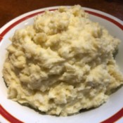 Garlic Parmesan Mashed Potatoes in bowl