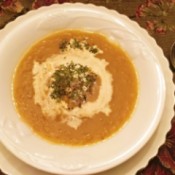 Acorn Squash Soup in bowl