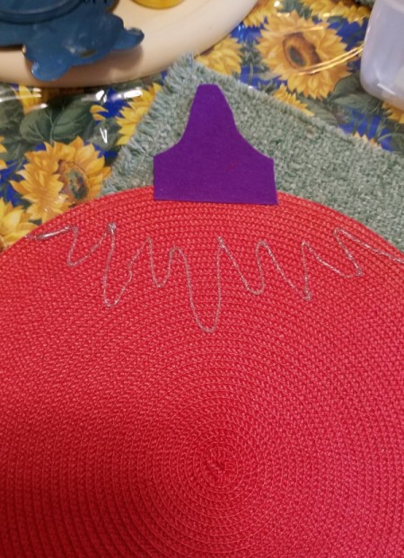 Giant Christmas Ball Decoration - glitter glue on red ball