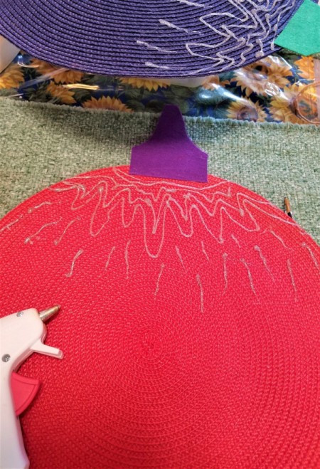 Giant Christmas Ball Decoration - add additional rows of glitter glue, hang from suction cup