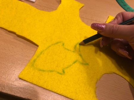 Children's Soft Puzzle - draw a design or use a template on a third piece of felt, this one is a fish