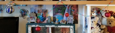 Garland Made from Dollar Tree Paperclips  - long view of garland