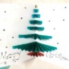 Christmas Tree Pop-up Card -  inside of finished card with greeting added