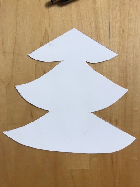 Kids' Christmas Tree Craft - cut out