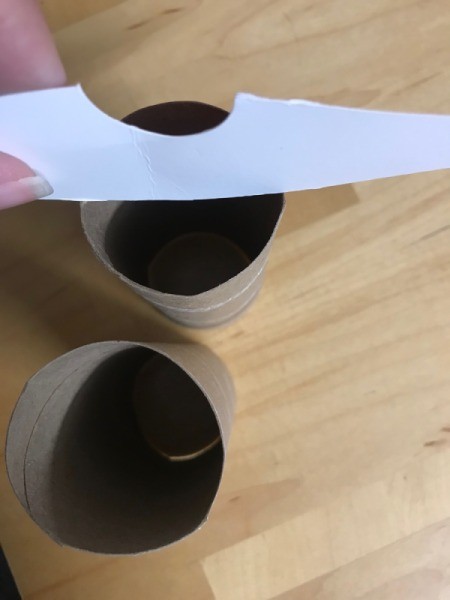 Kids' Christmas Tree Craft - marking cut lines