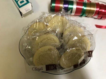 DIY Gift Baskets - place cookies on dish if using