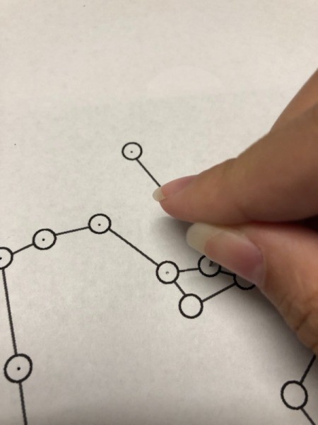 Sagittarius Constellation Card - punch holes through the constellation printout into the card