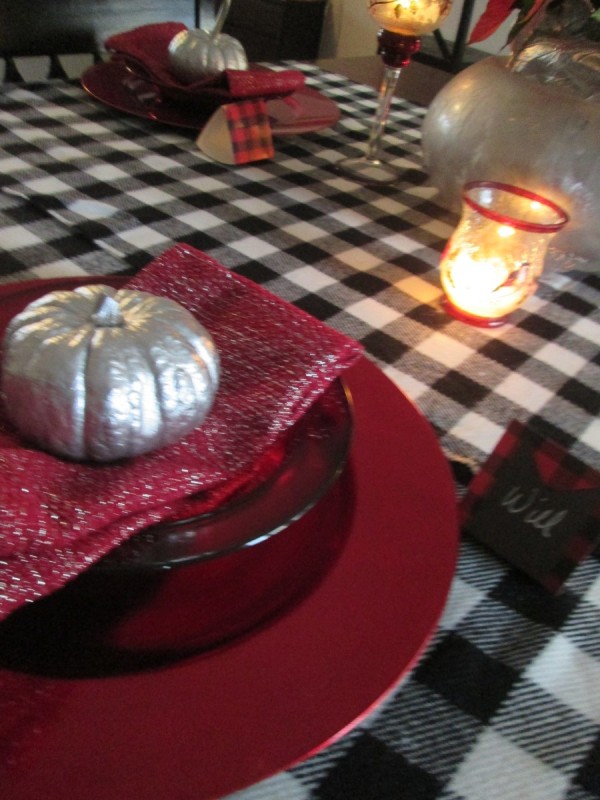 Transforming Gourds Into Elegant Decor - view across the table setting