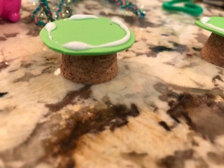Spiral Miniature Christmas Tree Decoration - glue the foam down