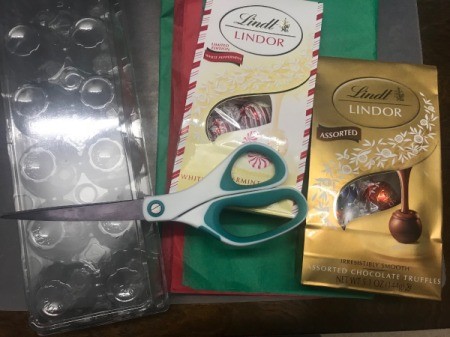 Christmas Candy Egg Carton Gift Box - supplies