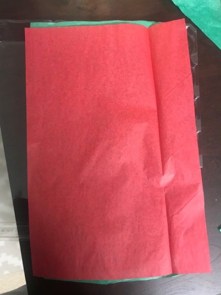 Christmas Candy Egg Carton Gift Box - two sheets cut about 1" larger than the carton all the way around