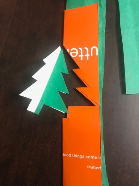 Christmas Candy Egg Carton Gift Box - carefully cut out the tree