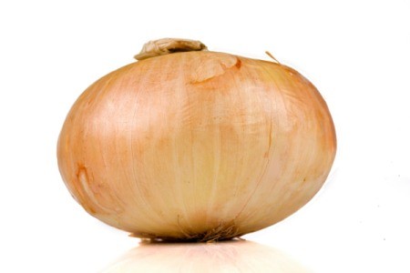 Vidalia onion on white background