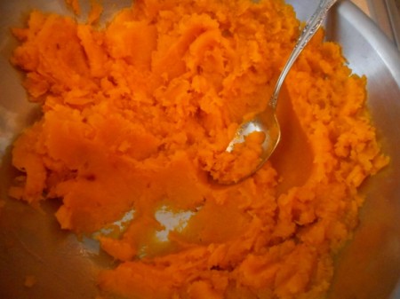 cooked Pie Pumpkin meat